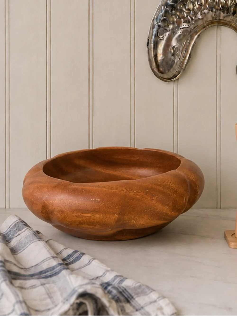 Hand-Carved Wooden Bowl Monkey Pod
